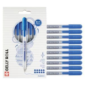 Picture 4 of Gelschrijver Sakura Gelly Roll Classic 08 klikfunctie blauw 10 stuks