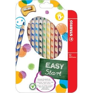 Picture 1 of Kleurpotloden STABILO 331 Easycolor linkshandig puntenslijper ass 12st