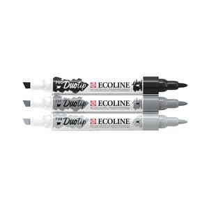 Picture 2 of Duotip Talens Ecoline set à 3 stuks zwart en grijs