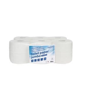 Picture 1 of Toiletpapier Cleaninq T2 jumbo klein 2-laags 12x150m wit