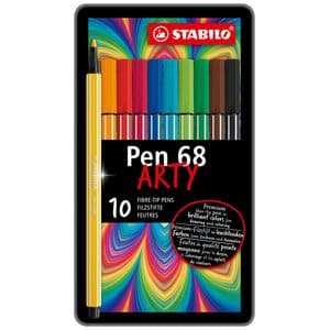 Picture 1 of Viltstift STABILO Pen 68/10 Arty medium assorti blik à 10 stuks