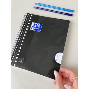 Picture 4 of Collegeblok Oxford School A5+ lijn 17-gaats 160 pagina's 80gr zwart