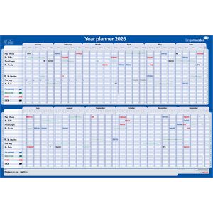 Picture 3 of Projectplanner 2026 Legamaster 90x60cm horizontaal gelamineerd Engelstalig