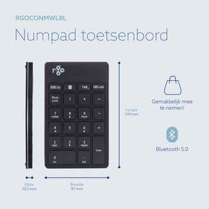 Picture 5 of Toetsenbord R-Go Ergonomisch Numpad Break Wireless