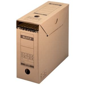 Picture 2 of Archiefdoos met deksel Leitz Premium 120x275x325mm natuurbruin
