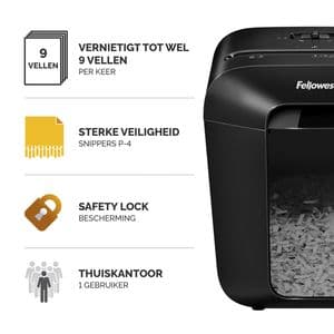 Picture 3 of Papiervernietiger Fellowes Powershred LX50 snippers 4x37mm zwart