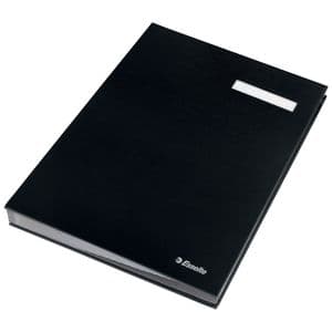 Picture 1 of Vloeiboek Esselte 6210 karton 20 tabbladen zwart