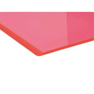 Picture 4 of Boekensteun MAUL 10x10x13cm acryl set 2 neon rood transparant