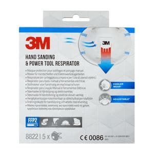Picture 1 of Stofmasker 3M voor schuren 8822 FFP2 met ventiel 5 stuks