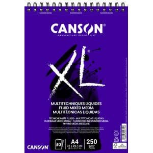 Picture 1 of Mixed mediapapier Canson XL Fluid Mixed Media 30vel 250gr A4 extra wit