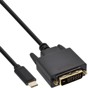 Picture 1 of Kabel inLine USB-C DVI 24+1 3.1 1080P M/M 2 meter zwart