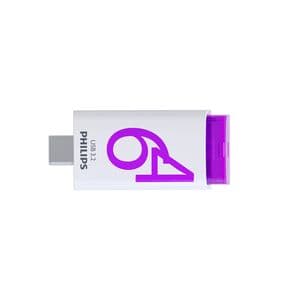 Picture 4 of USB stick 3.2 Philips Click USB-C 64GB paars