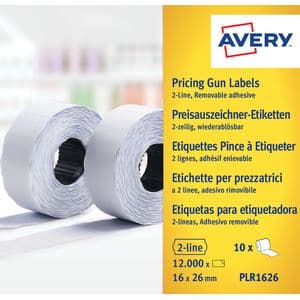 Picture 1 of Prijsetiket Avery PLR1626 16x26mm afneembaar wit