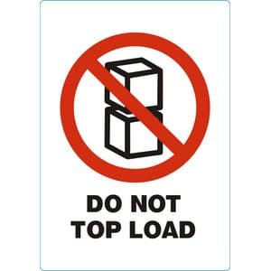 Picture 1 of Waarschuwingsetiket IEZZY do not top load 74mmx105mm 500 stuks