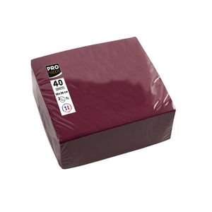 Picture 4 of Servet Pronappe 1/4 vouw 2-laags 380x380mm 40 vel bordeauxrood