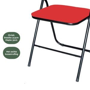 Picture 4 of Klapstoel BRASQ FC100 rood-zwart