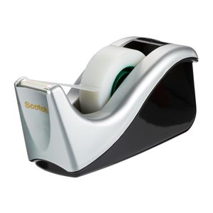 Picture 2 of Plakband Scotch Magic 819 19mmx33m mat + plakbandhouder zilver 16 rollen