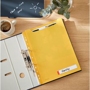 Picture 4 of Insteekmap U-model Leitz Cosy harmonica A4 met perforatiestrip PP geel