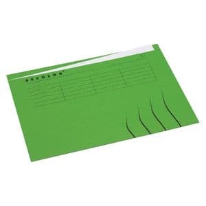 Picture 2 of Vouwmap Secolor met tabrand A4 100% gerecycled karton 250gr Groen
