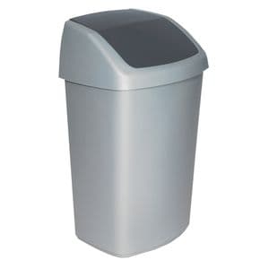 Picture 1 of Afvalbak Curver Swing 50 liter zilver