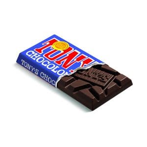 Picture 1 of Chocolade Tony's Chocolonely donkere melk pretzel toffee reep 90 gram