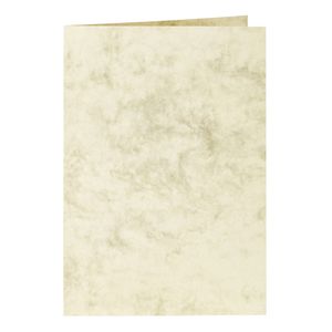 Picture 1 of Correspondentiekaart Papicolor dubbel 105x148mm marmer ivoor pak à 6 stuks