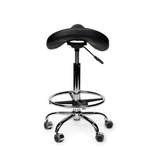 Picture 4 of Zadelkruk Office Premium standaard met voetring harde wielen zw