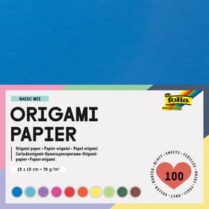 Picture 2 of Origami papier Folia 70gr 15x15cm 100 vel assorti kleuren