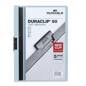 Picture 1 of Klemmap Durable Duraclip A4 6mm 60 vellen blauw