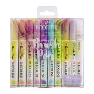 Picture 1 of Brushpen Talens Ecoline set à 10 stuks pastel