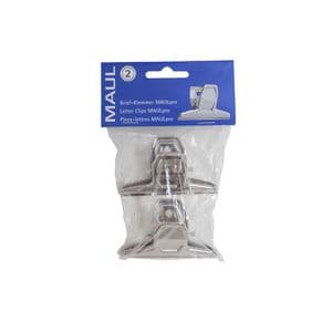 Picture 11 of Papierklem MAUL Pro 75mm capaciteit 20mm zilver 2 stuks