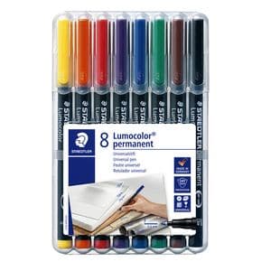 Picture 1 of Viltstift Staedtler Lumocolor 318 permanent F set à 8 stuks assorti