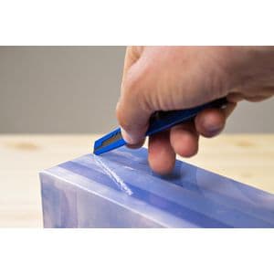 Picture 4 of Snijmes Westcott office 9mm met schuifsluiting en metalen houder blauw