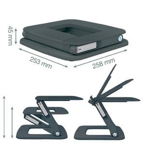 Picture 2 of Laptopstandaard Leitz Ergo verstelbare multihoek grijs