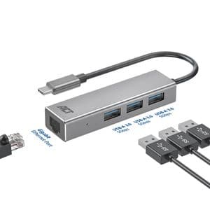 Picture 4 of Hub ACT USB-C 3.0 3x USB-A Gigabit ethernet