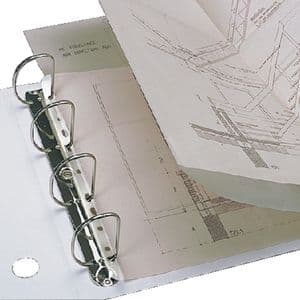 Picture 1 of Opbergstrip Djois filestrip A4 295mm 2/4rings transparant 25 stuks