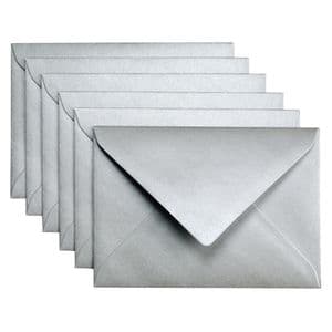 Picture 1 of Envelop Papicolor C6 114x162mm metallic zilver pak à 6 stuks
