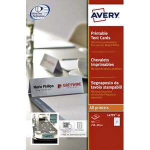 Picture 1 of Tafelnaambord Avery L4795-20 180x60mm wit 20 stuks