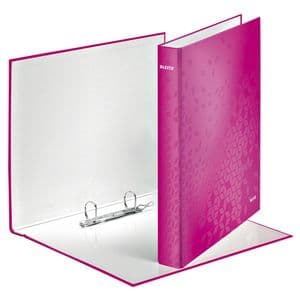 Picture 1 of Ringband Leitz WOW A4 maxi 2-rings D-mechaniek 25mm roze