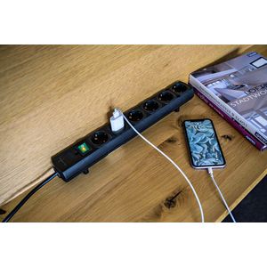 Picture 7 of Stekkerdoos Brennenstuhl Comfort Plus 6 voudig inclusief platte stekker 2 meter zwart