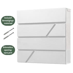 Picture 5 of Brievenbus BRASQ PB200 Deluxe wand wit