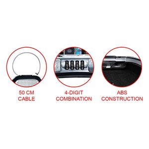 Picture 3 of Draagbare kluis MasterLock Safe space met combinatieslot en kabel donkergrijs