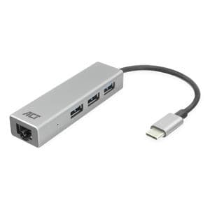 Picture 1 of Hub ACT USB-C 3.0 3x USB-A Gigabit ethernet