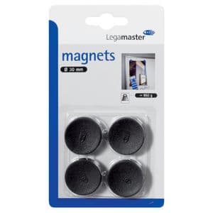 Picture 1 of Magneet Legamaster 30mm 850gr zwart 4 stuks