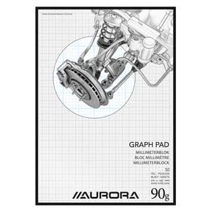 Picture 1 of Millimeterblok Aurora A4 50 vel 90 gram blauw