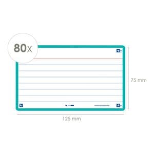Picture 2 of Flashcard Oxford 2.0 75x125mm 80 vel 250gr lijn mint