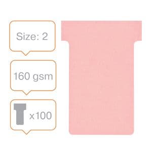 Picture 2 of T-kaart Nobo nr.2 48mm roze 100 stuks