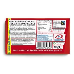 Picture 4 of Chocolade Tony's Chocolonely melk reep 90 gram