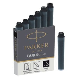 Picture 1 of Inktpatroon Parker Quink mini tbv Parker esprit zwart pak à 6 stuks