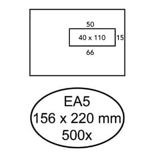 Picture 3 of Envelop Quantore 156x220mm venster 4x11cm rechts zelfklevend 500 stuks